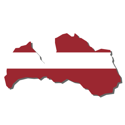 ラトビア共和国無料フリーイラスト｜無地・国旗付